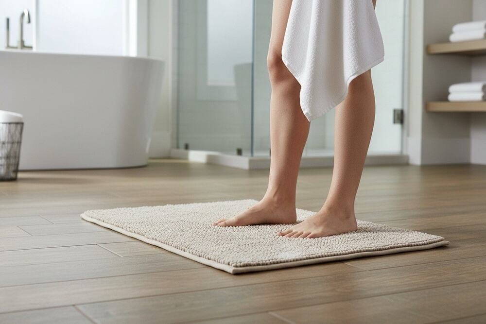 TOFTBO IKEA Microfiber Bath Rug Taupe 24”x 35” Minimalist Soft